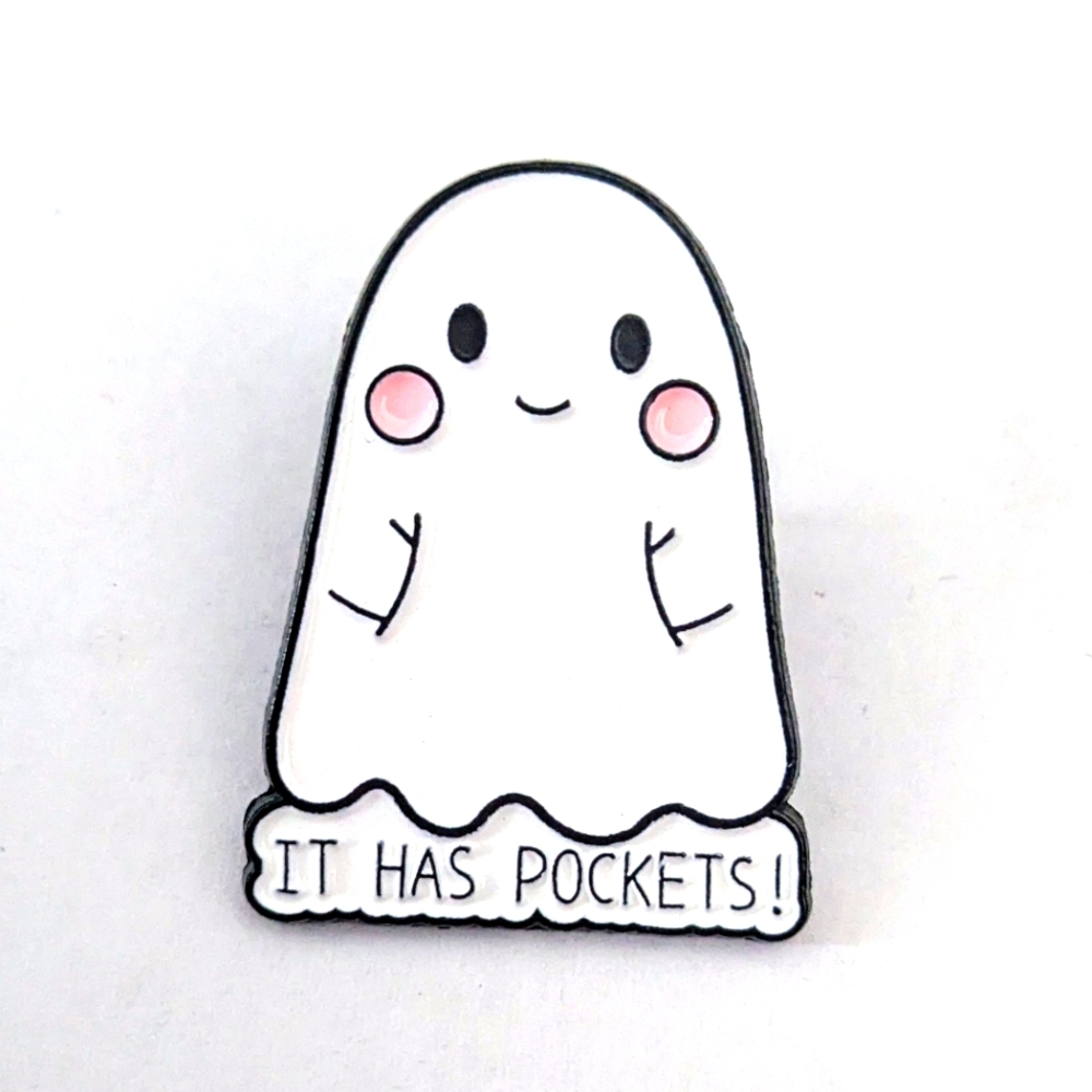 "It Has Pockets!" 👻 Adorable Ghost Enamel Pin